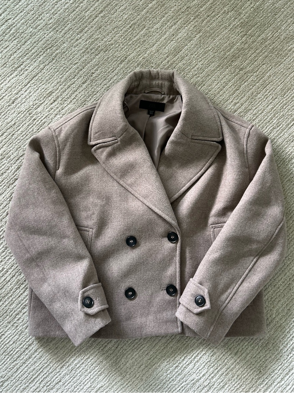 Zara Double Breasted Peacoat